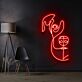 Abstraktes Gesichterlinienkunst LED-Neonschild Wohnzimmer Studio