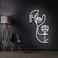 Abstraktes Gesichterlinienkunst LED-Neonschild Wohnzimmer Studio