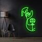 Abstraktes Gesichterlinienkunst LED-Neonschild Wohnzimmer Studio