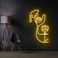 Abstraktes Gesichterlinienkunst LED-Neonschild Wohnzimmer Studio