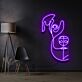 Abstraktes Gesichterlinienkunst LED-Neonschild Wohnzimmer Studio