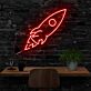 Rakete LED-Neonschild für Home Office Arbeitszimmer