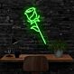 Rosenblüte mit Stiel LED-Neonschild Wohnzimmer Schlafzimmer