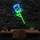 Rosenblüte mit Stiel LED-Neonschild Wohnzimmer Schlafzimmer