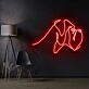 Abstrakte Linienzeichnung LED-Neonschild Wohnzimmer Studio