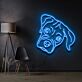 Hundekopf LED-Neonschild Wohnzimmer Haustierbereich