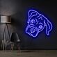 Hundekopf LED-Neonschild Wohnzimmer Haustierbereich