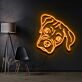 Hundekopf LED-Neonschild Wohnzimmer Haustierbereich