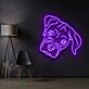 Hundekopf LED-Neonschild Wohnzimmer Haustierbereich