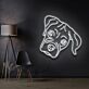 Hundekopf LED-Neonschild Wohnzimmer Haustierbereich