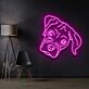 Hundekopf LED-Neonschild Wohnzimmer Haustierbereich