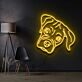 Hundekopf LED-Neonschild Wohnzimmer Haustierbereich