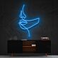 Kontur eines Gesichts mit Lippen LED-Neonschild Wohnzimmer Studio