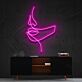 Kontur eines Gesichts mit Lippen LED-Neonschild Wohnzimmer Studio