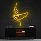 Kontur eines Gesichts mit Lippen LED-Neonschild Wohnzimmer Studio