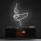 Kontur eines Gesichts mit Lippen LED-Neonschild Wohnzimmer Studio