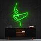 Kontur eines Gesichts mit Lippen LED-Neonschild Wohnzimmer Studio