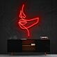 Kontur eines Gesichts mit Lippen LED-Neonschild Wohnzimmer Studio