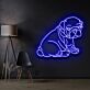 sitzender Bulldoggenwelpe LED-Neonschild Wohnzimmer Haustierladen
