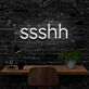 ssshh LED-Neonschild für Home Office Arbeitszimmer