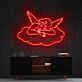 schlafender Engel auf Wolke LED-Neonschild Wohnzimmer Schlafzimmer