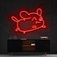fliegende Cartoon-Maus LED-Neonschild Wohnzimmer Kinderzimmer