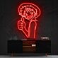 Animefigur mit Strohhut und Daumen hoch LED-Neonschild Wohnzimmer Gamingzimmer