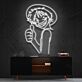 Animefigur mit Strohhut und Daumen hoch LED-Neonschild Wohnzimmer Gamingzimmer