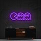 Pac-Man und Geister LED-Neonschild Gamingzimmer Wohnzimmer
