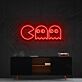 Pac-Man und Geister LED-Neonschild Gamingzimmer Wohnzimmer
