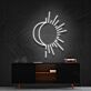 Halbmond mit Sonnenstrahlen LED-Neonschild Wohnzimmer Schlafzimmer