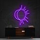 Halbmond mit Sonnenstrahlen LED-Neonschild Wohnzimmer Schlafzimmer