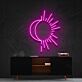 Halbmond mit Sonnenstrahlen LED-Neonschild Wohnzimmer Schlafzimmer