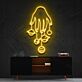 Hand mit hängenden Planeten LED-Neonschild Wohnzimmer Studio