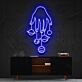 Hand mit hängenden Planeten LED-Neonschild Wohnzimmer Studio