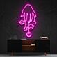 Hand mit hängenden Planeten LED-Neonschild Wohnzimmer Studio