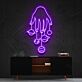 Hand mit hängenden Planeten LED-Neonschild Wohnzimmer Studio