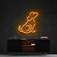 sitzender Hund LED-Neonschild Wohnzimmer Kinderzimmer