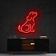 sitzender Hund LED-Neonschild Wohnzimmer Kinderzimmer