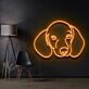 Dackelkopf LED-Neonschild Wohnzimmer Haustierliebhaber