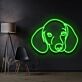Dackelkopf LED-Neonschild Wohnzimmer Haustierliebhaber