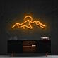 Berg mit Sonne LED-Neonschild Wohnzimmer Büro