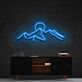 Berg mit Sonne LED-Neonschild Wohnzimmer Büro