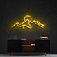 Berg mit Sonne LED-Neonschild Wohnzimmer Büro