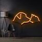 Hund und Katze Silhouette LED-Neonschild für Wohnzimmer und Tierladen