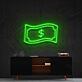 Geldschein mit Dollarzeichen LED-Neonschild Büro Wohnzimmer