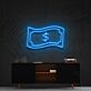 Geldschein mit Dollarzeichen LED-Neonschild Büro Wohnzimmer