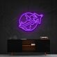 Flugzeug mit Globus LED-Neonschild für Wohnzimmer Reisebüro