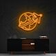 Flugzeug mit Globus LED-Neonschild für Wohnzimmer Reisebüro