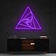Geometrisches Dreieckmuster LED-Neonschild Wohnzimmer Büro
